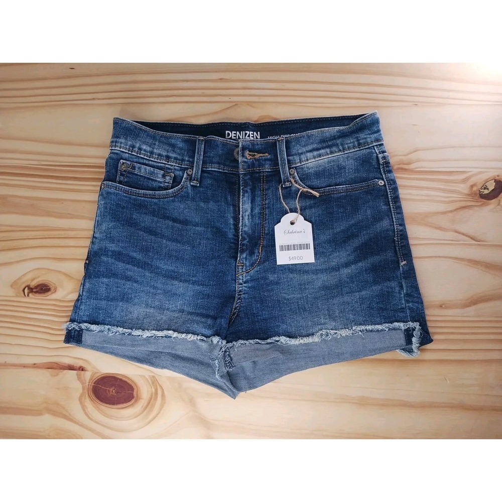 Denizen Levi's Shortie Stretch Denim Shorts Cut-off Fray Cuff Women's 28 Jr 7